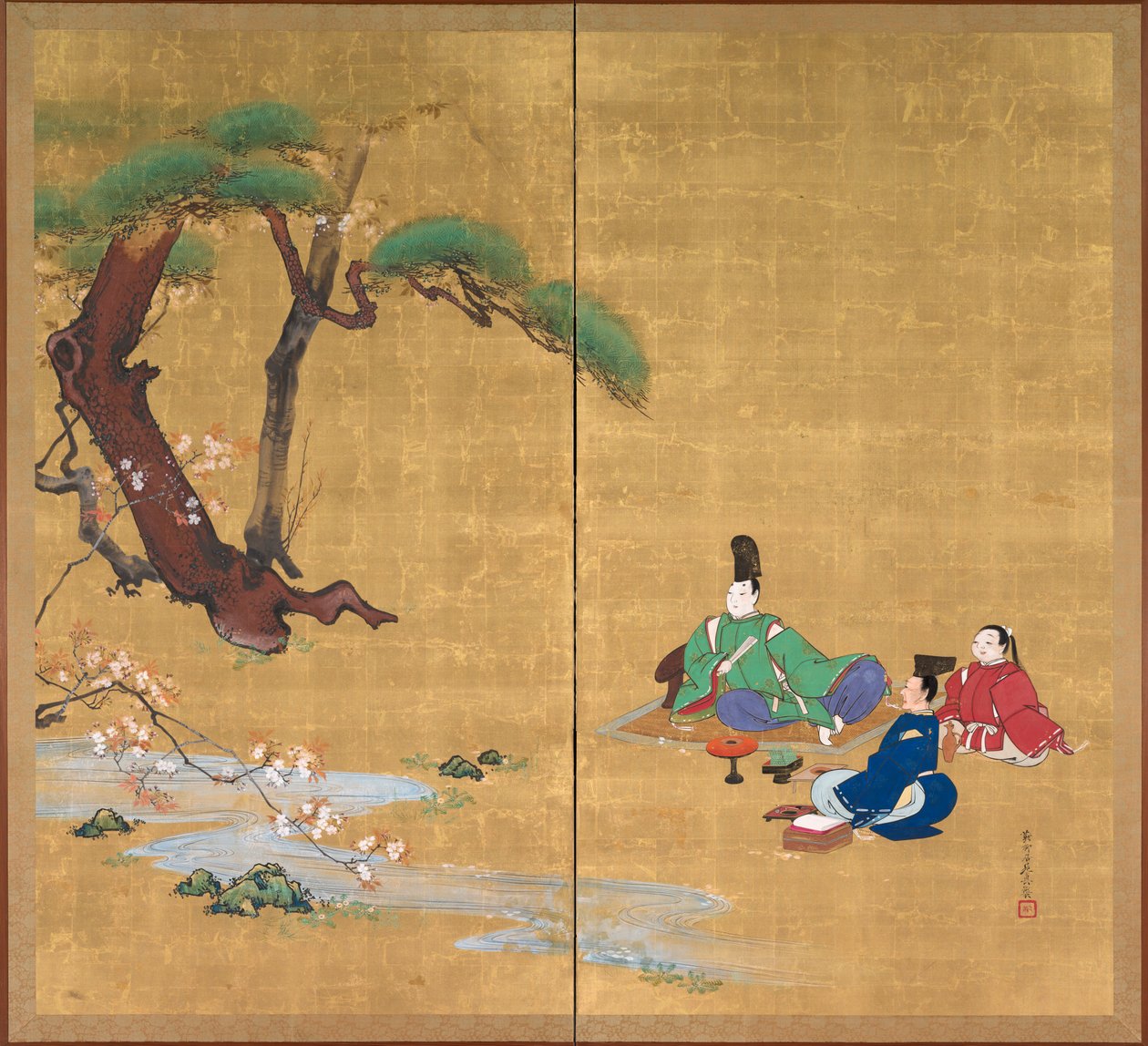 Nagisa-paleis uit de verhalen van Ise door Shibata Zeshin