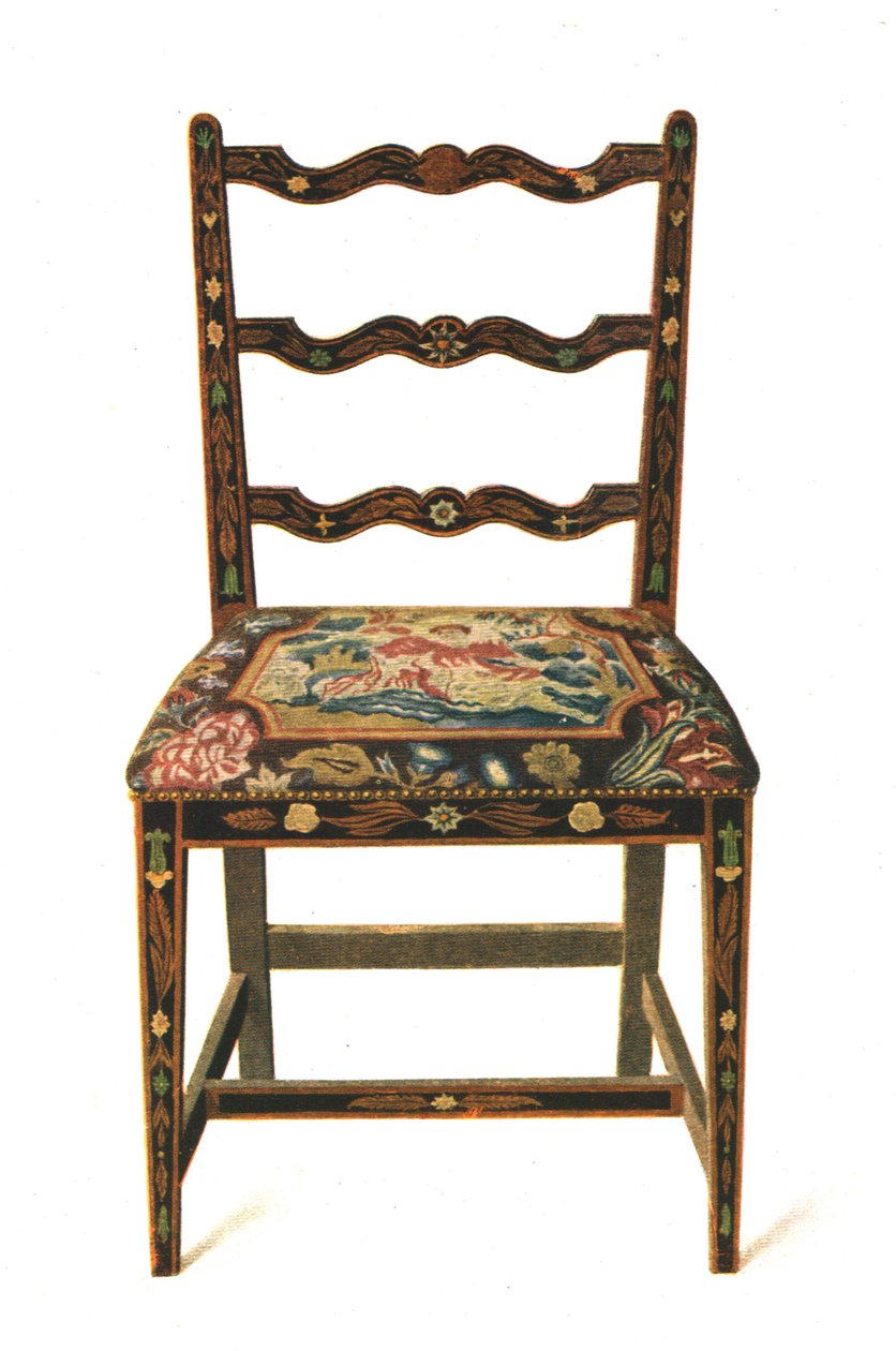 Geschilderde stoel, 1908 door Shirley Charles Llewellyn Slocombe