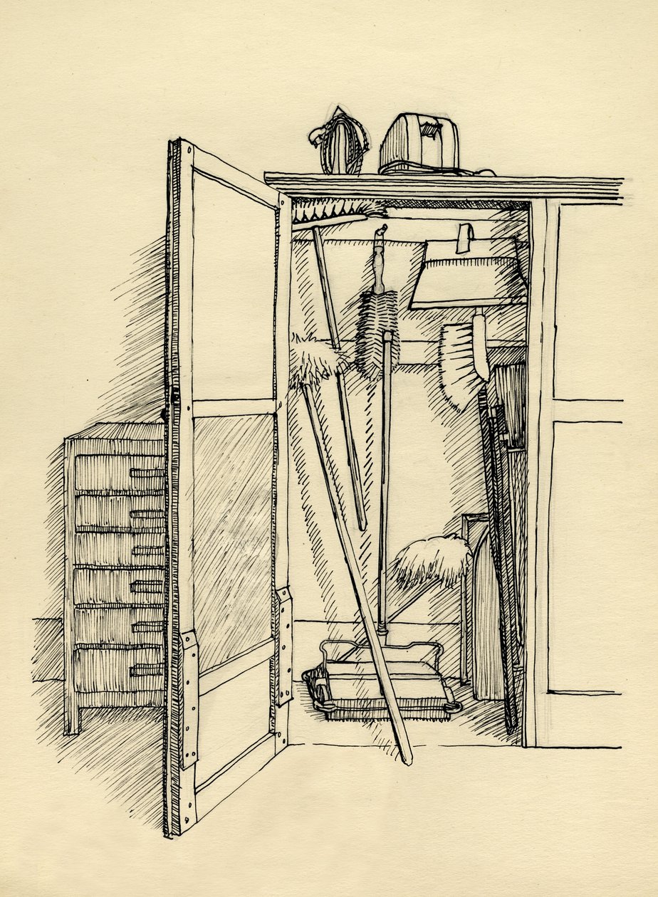Bezemkast, ca. 1951 door Shirley Markham