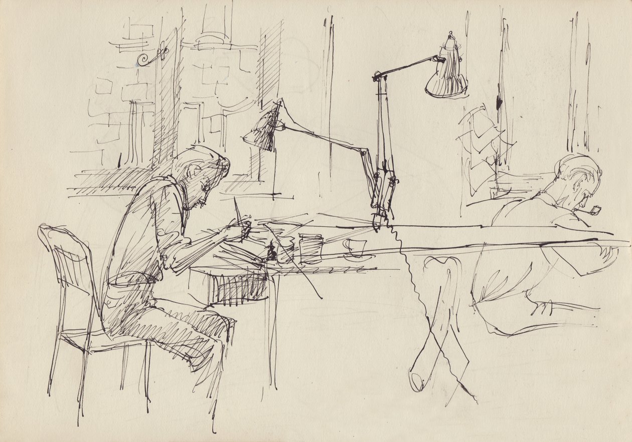 Grafisch ontwerpbureau, ca. 1950 door Shirley Markham