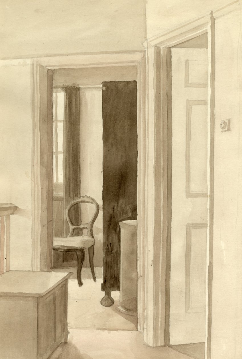 Interieur met stoel, ca. 1950 door Shirley Markham