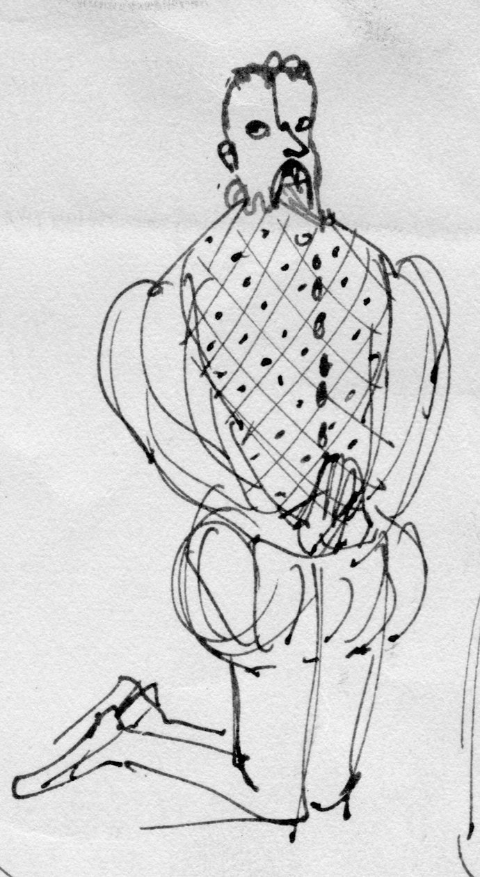 Man in Periodekostuum door Shirley Markham