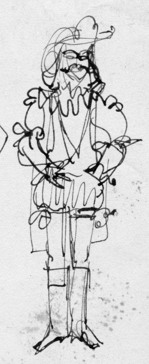 Man in kostuum uit de periode, ca. 1950 door Shirley Markham