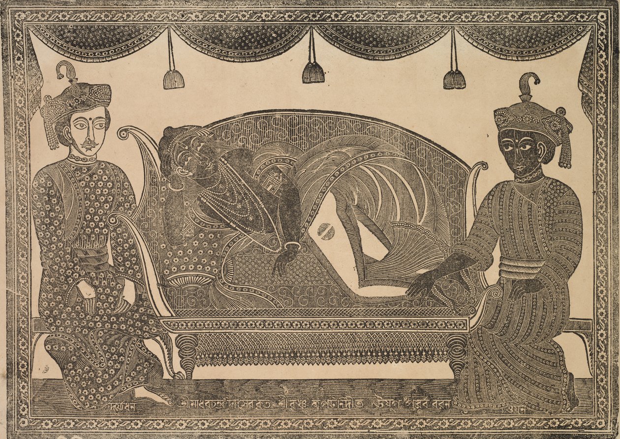 Kalighat schilderij door Shri Gobinda Chandra Roy