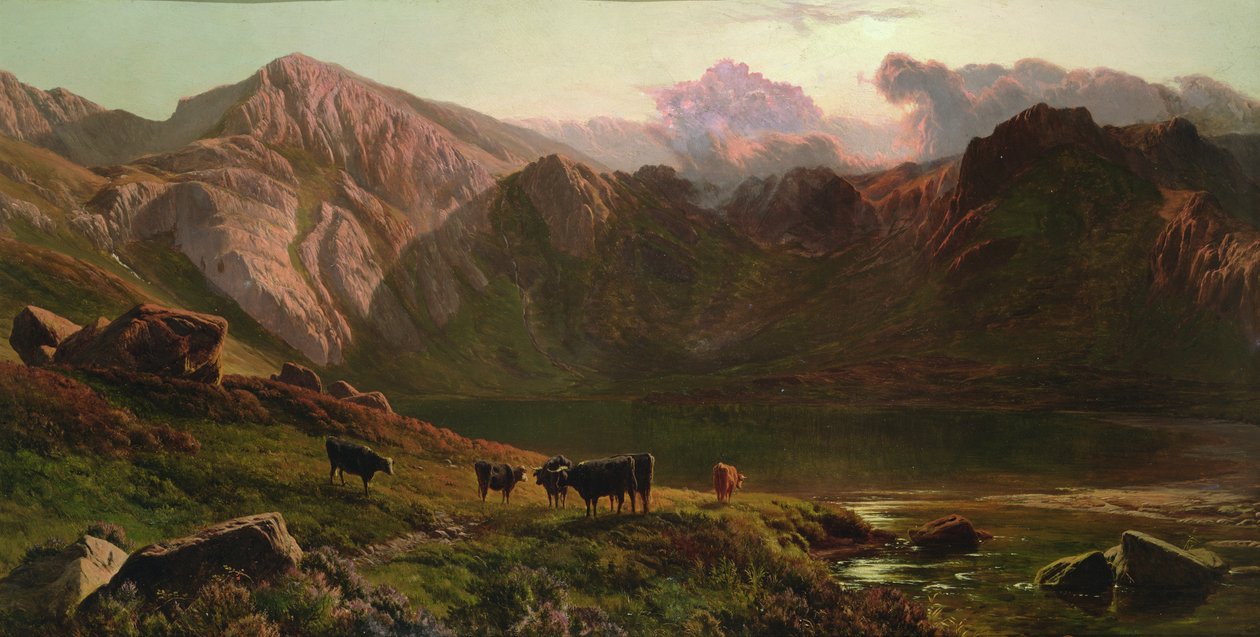 Llyn Idwal, Noord-Wales door Sidney Richard Percy