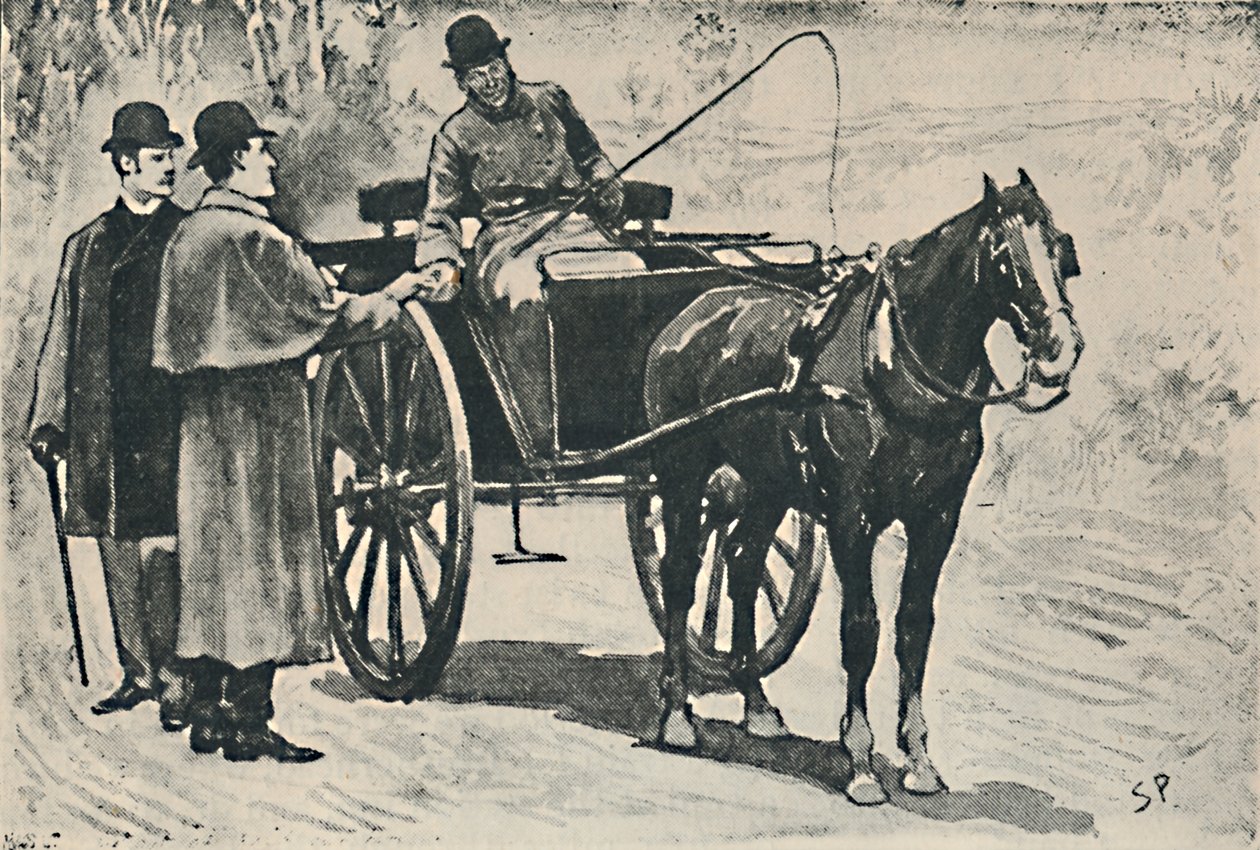 We stapten uit, betaalden onze rit, 1892 door Sidney Paget