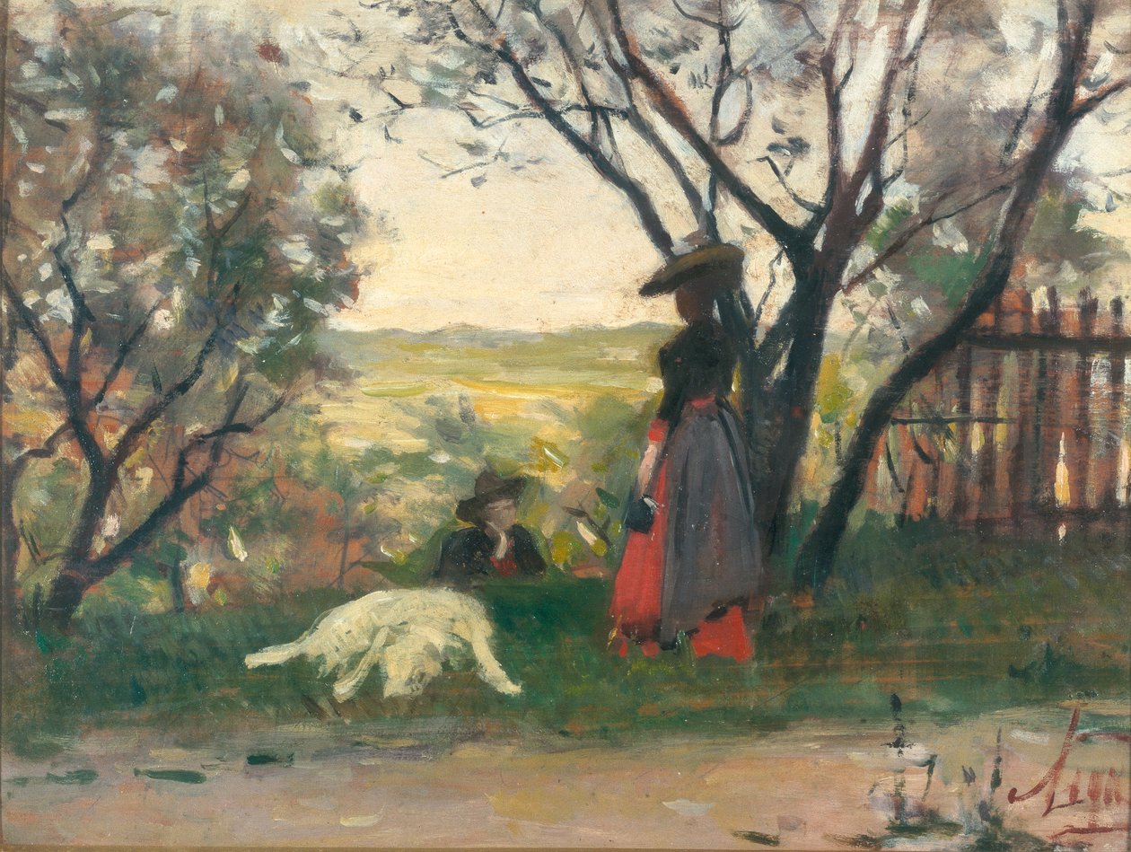 De Meesteres van de Tuin door Silvestro Lega