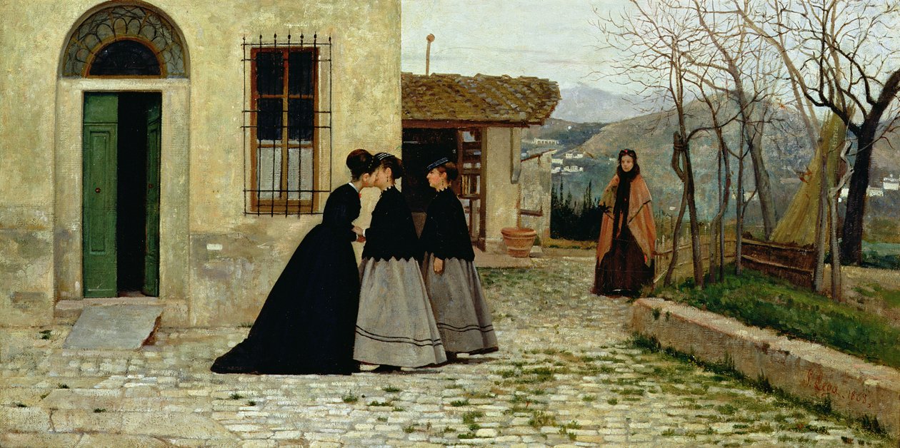 Het Bezoek, 1868 door Silvestro Lega