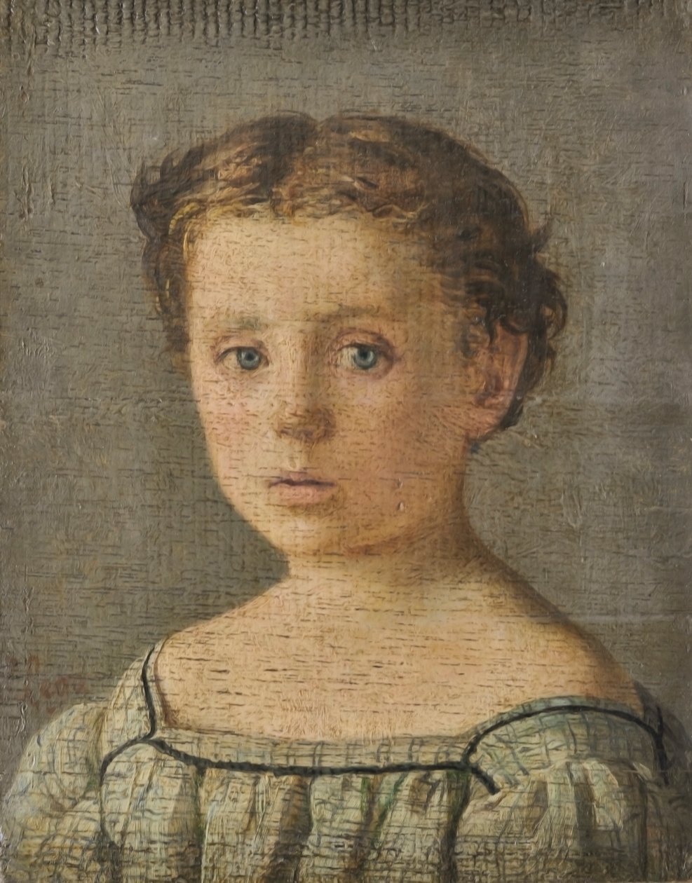 Kinderportret, ca. 1864-65 door Silvestro Lega
