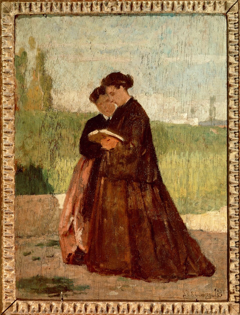 Wandelen in de tuin door Silvestro Lega