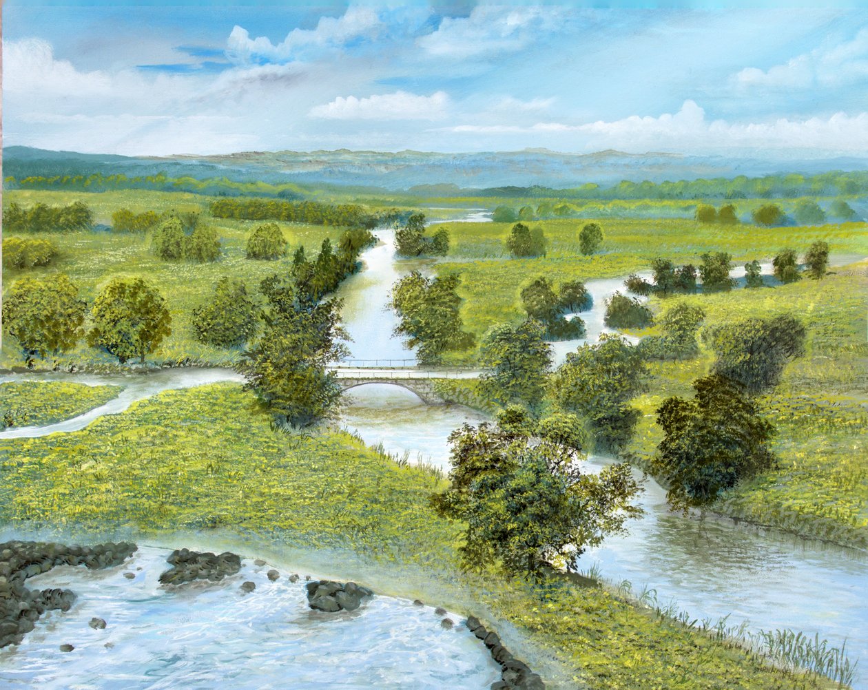 Rivierbrug door Silvian Sternhagel