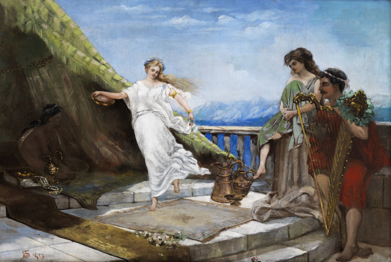 Antieke dansscène door Simeon Solomon