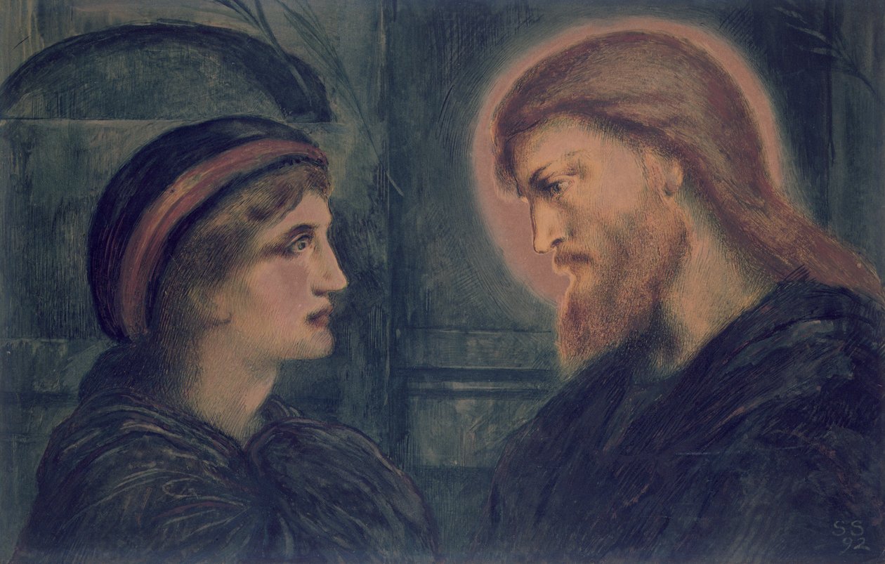 Christus en jeugd, 1892 door Simeon Solomon