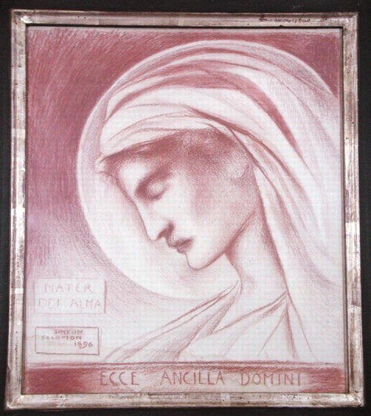 Ecce Ancilla Domini: Mater Dei Alma door Simeon Solomon