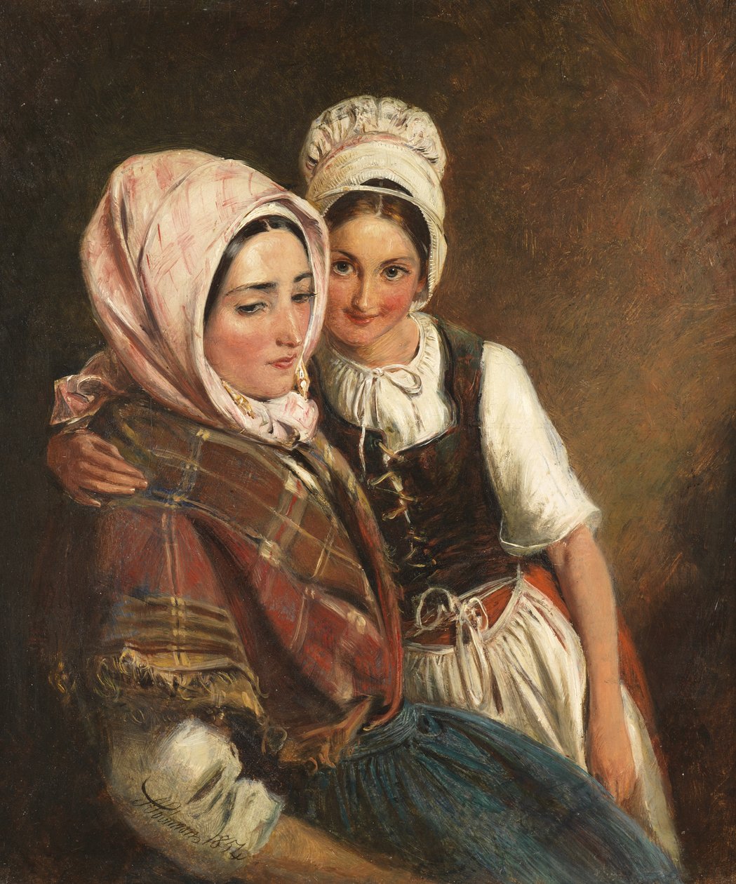 Moeder en dochter, 1854 door Simeon Solomon