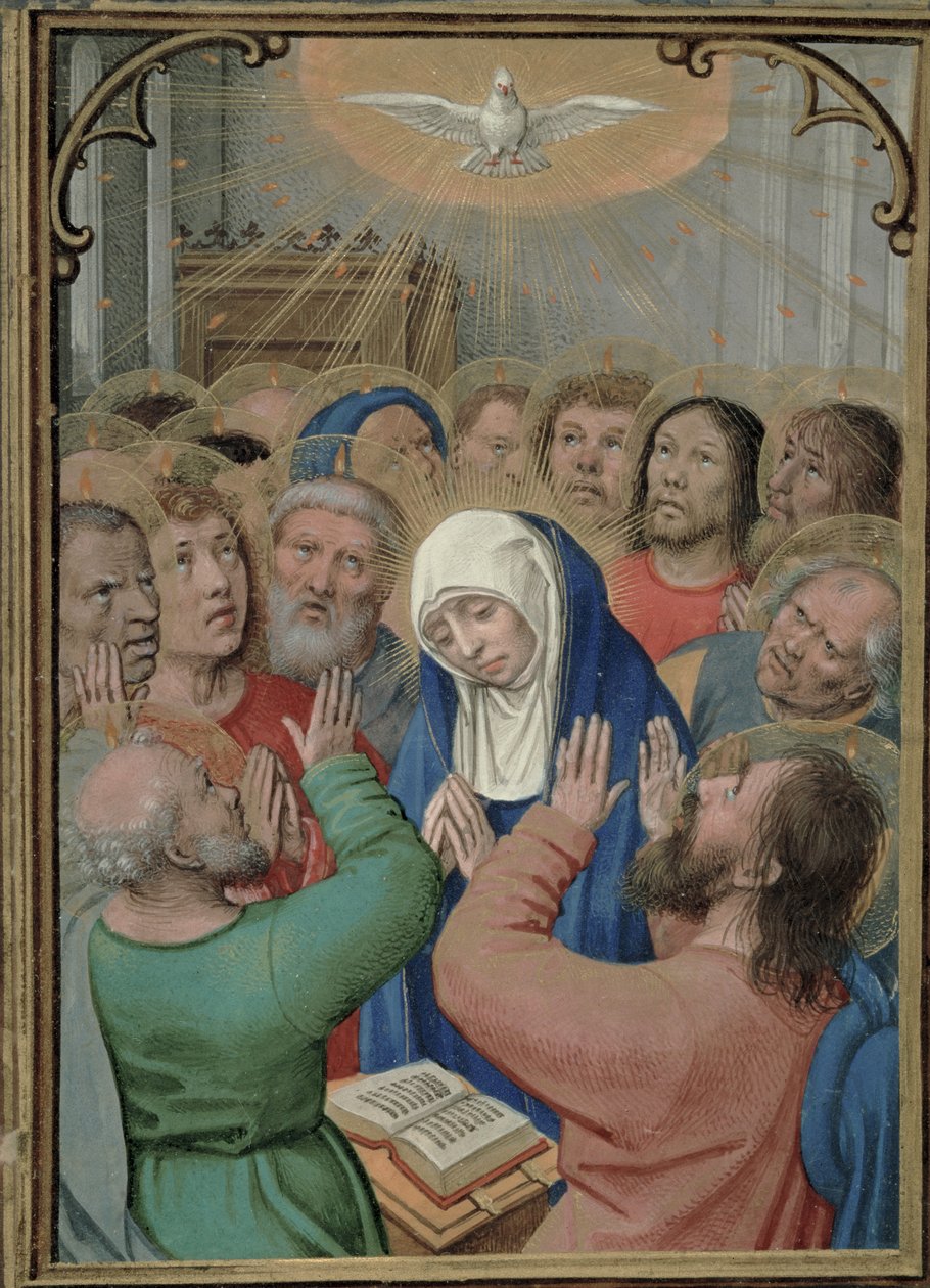 Pinksteren, ca. 1530 door Simon Bening
