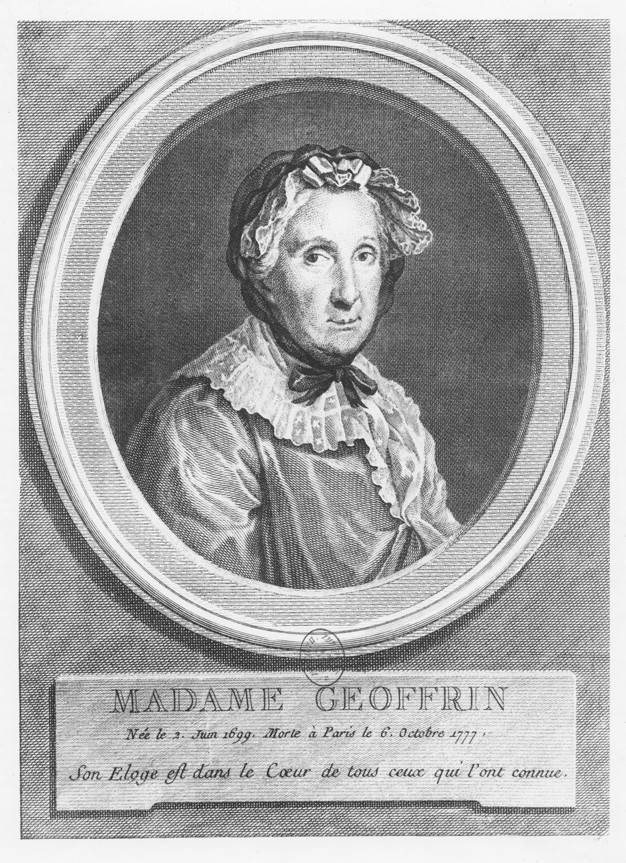 Portret van Madame Geoffrin door Simon Charles Miger