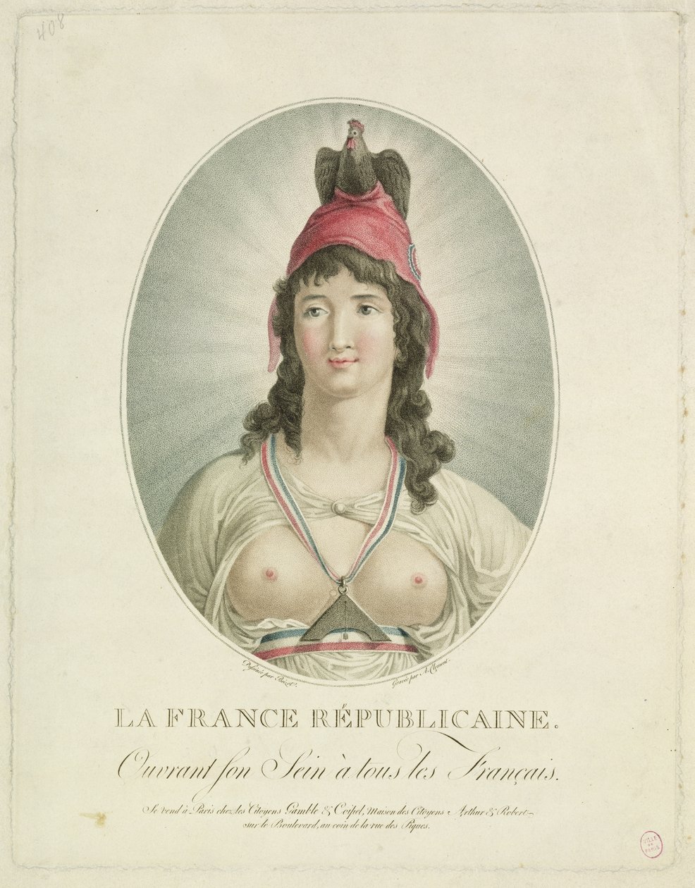 De Franse Republikein, gegraveerd door A. Clement door Louis Simon Boizot