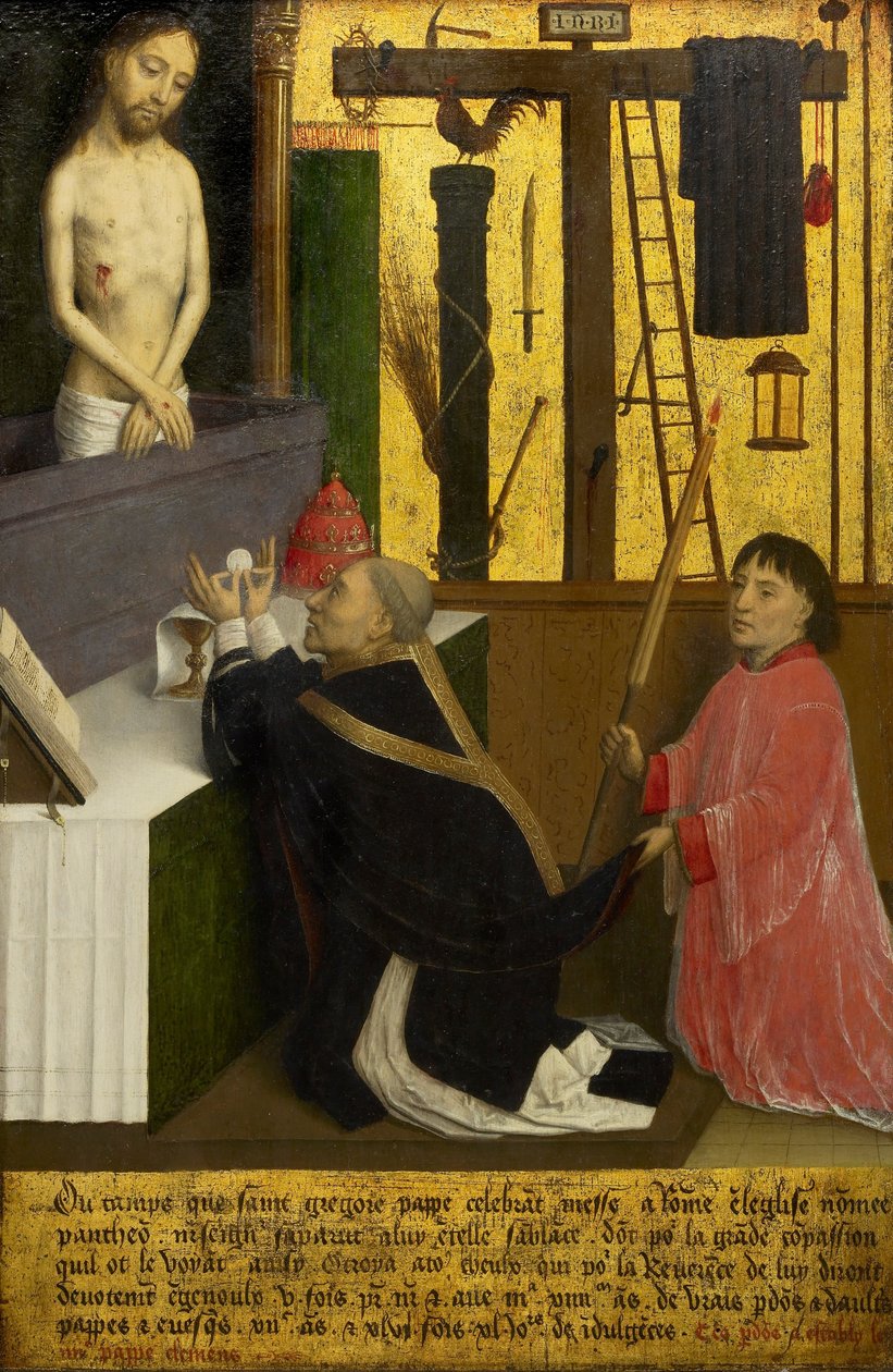 De mis van St. Gregorius door Simon Marmion