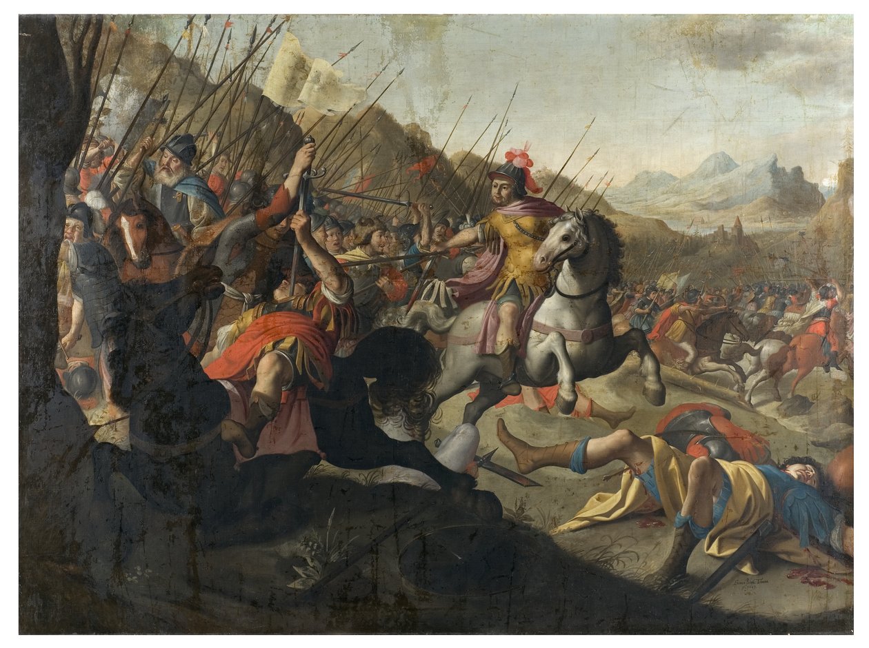 Een Romeinse Slag, 1641 door Simon Peter Tilemann