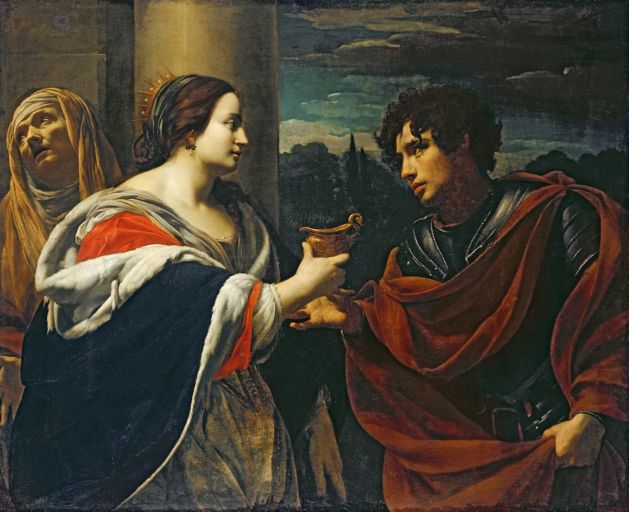 Sophonisbe ontvangt de gifbeker door Simon Vouet