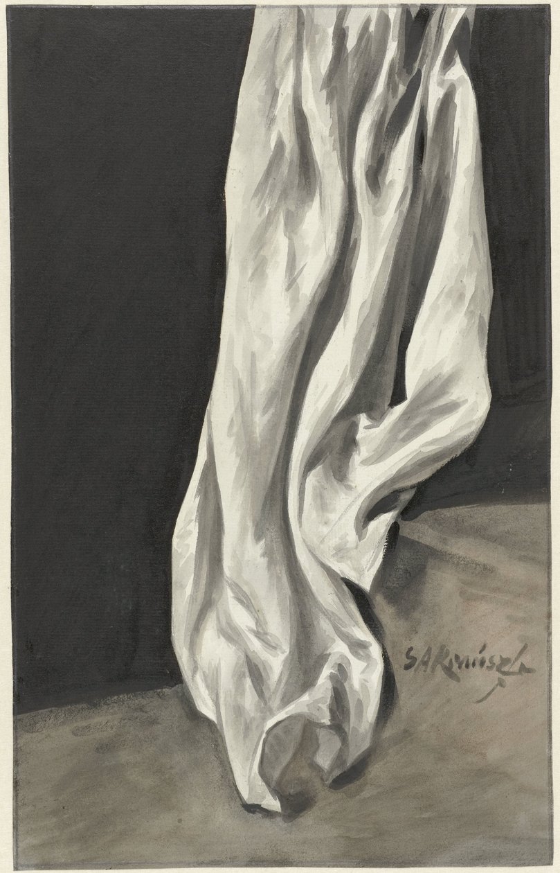 Draperiestudie door Simon Andreas Krausz