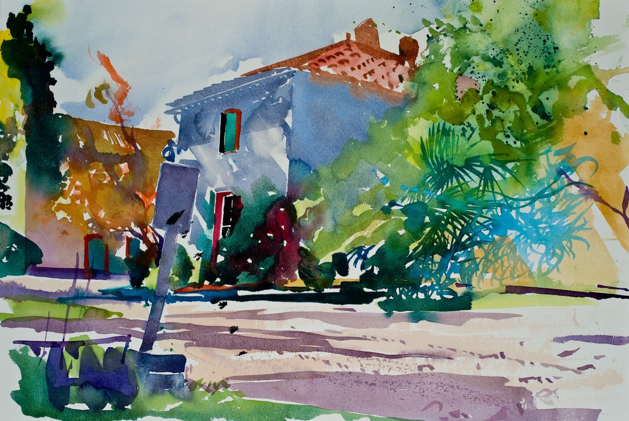 Chez Florence, 2015 (aquarel) door Simon Fletcher