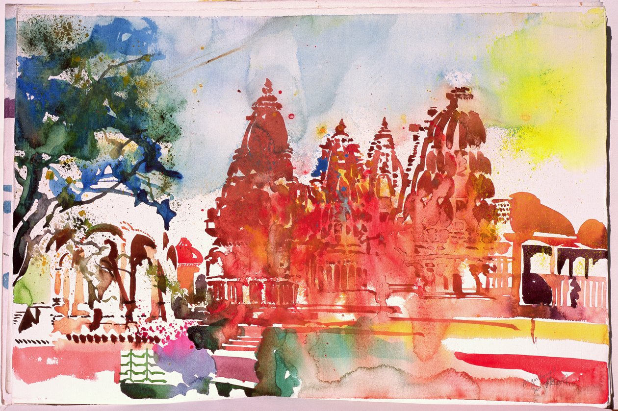 Mandore I, 2007 (aquarel op papier) door Simon Fletcher