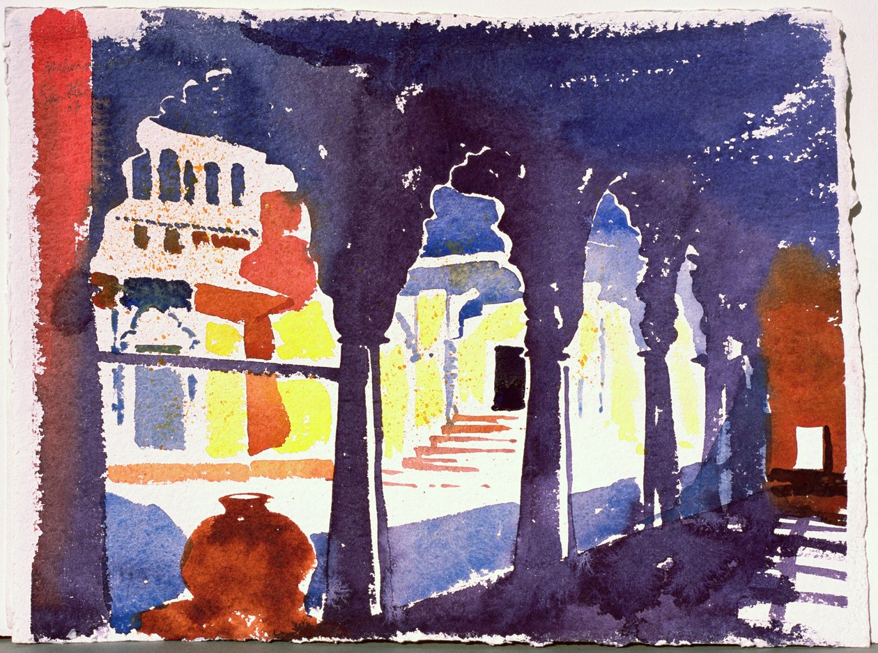 Meherangarh, 2007 (aquarel op papier) door Simon Fletcher