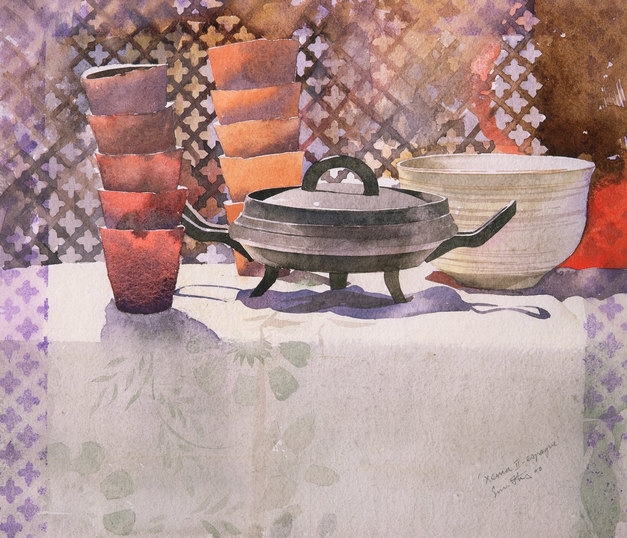 Xema Espagne, 2000 (aquarel) door Simon Fletcher