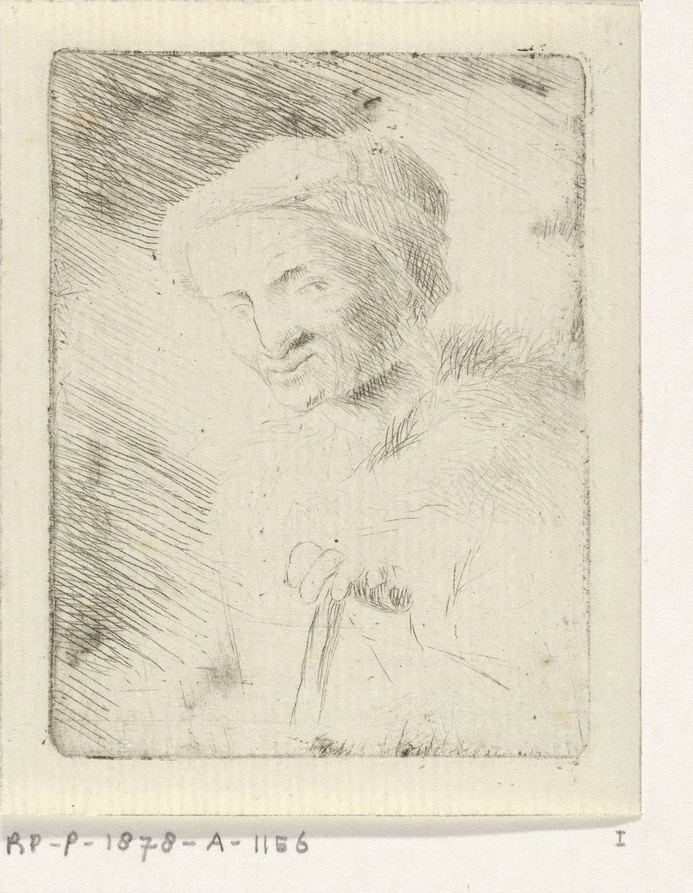 Portret van een onbekende oude vrouw door Simon Klapmuts
