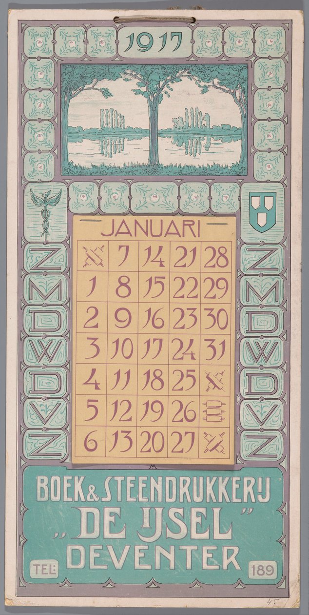 Kalender 1917 door Simon Moulijn