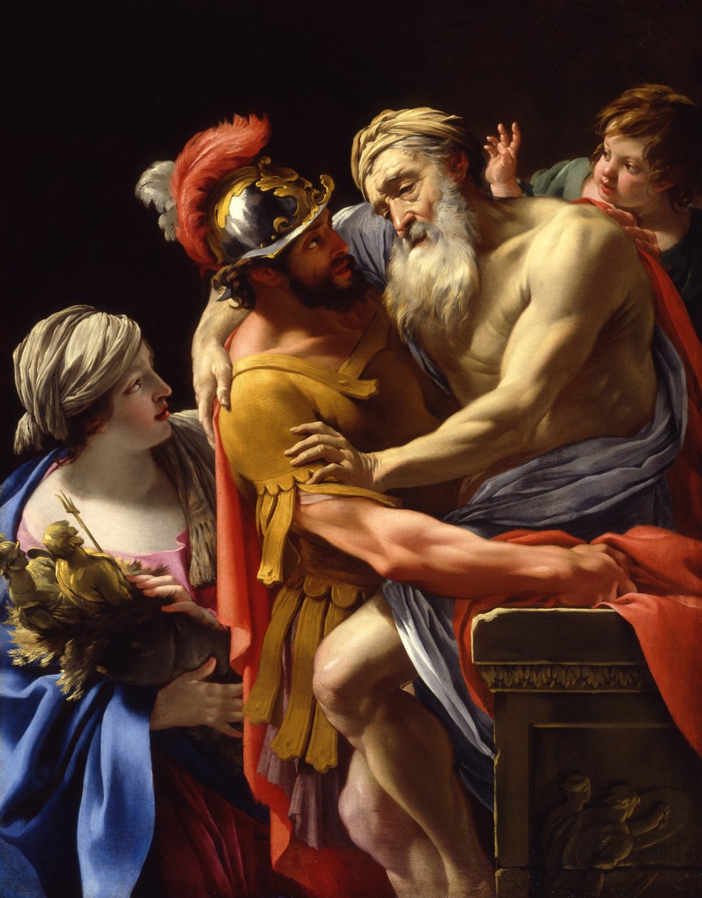 Aeneas en Zijn Vader Vluchtend uit Troje, c.1635 door Simon Vouet