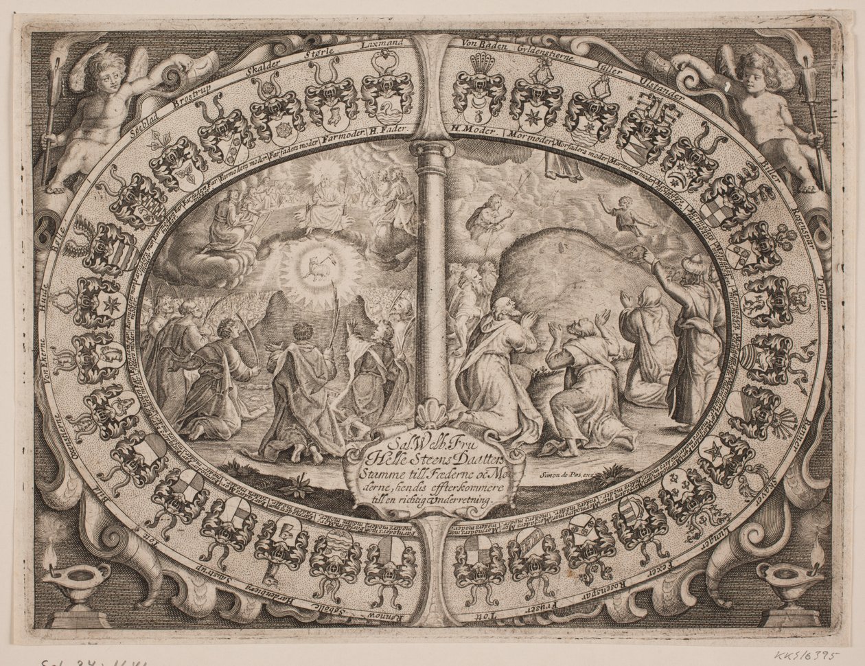 Helle Steensdatters herdenkingsblad door Simon de Pas