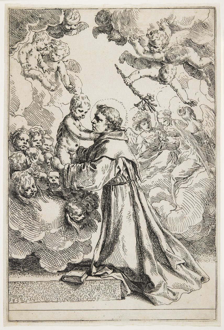 Sint Antonius van Padua door Simone Cantarini