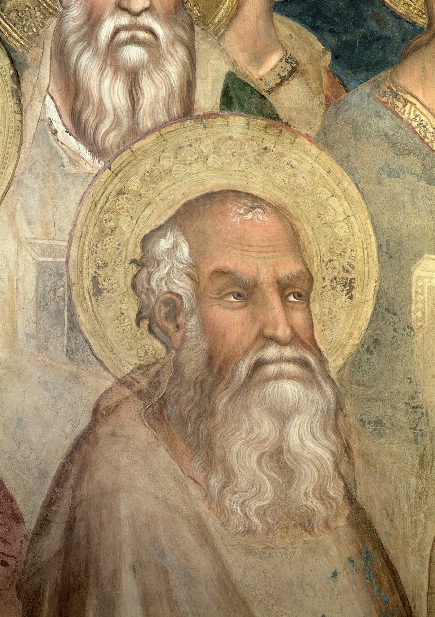 Maesta: St. Johannes de Evangelist, 1315 (detail) door Simone Martini