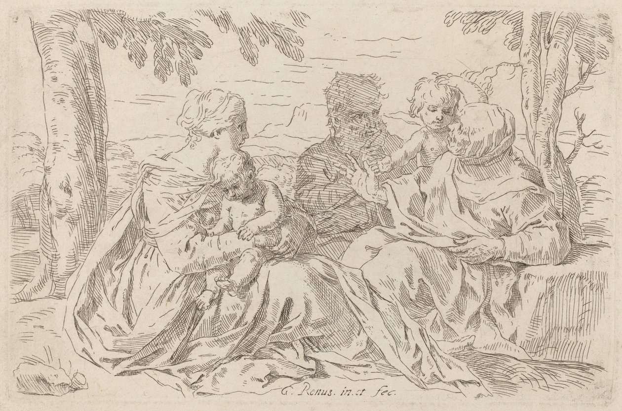 De Heilige Familie door Simone Cantarini