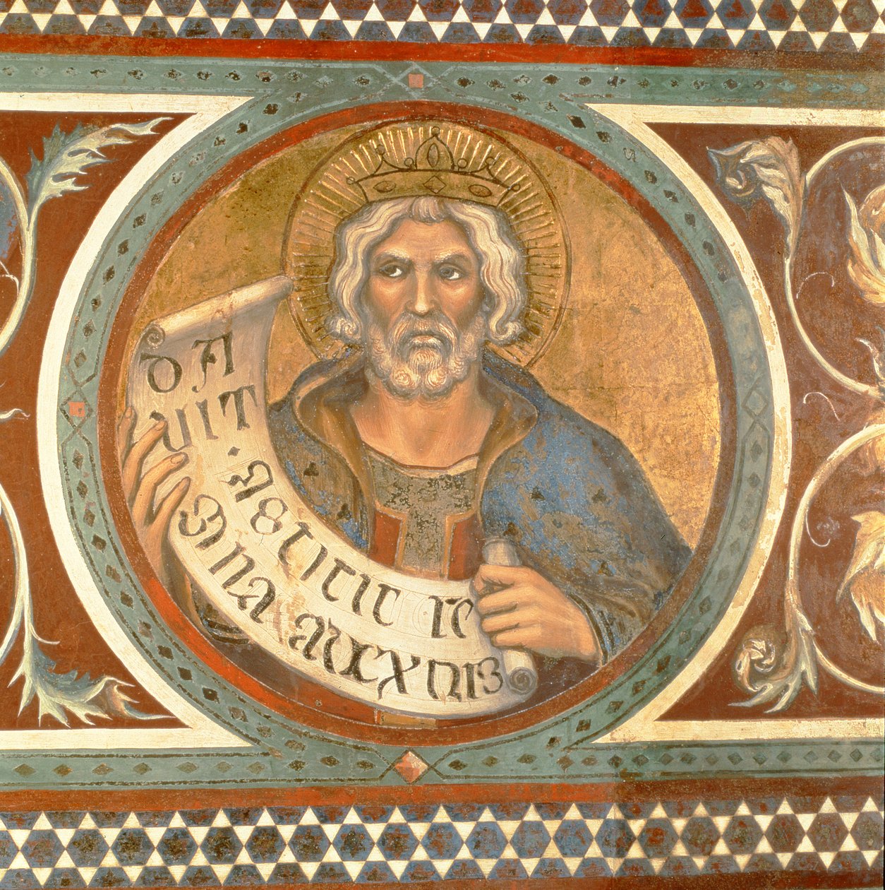 Maesta: David (detail) door Simone Martini