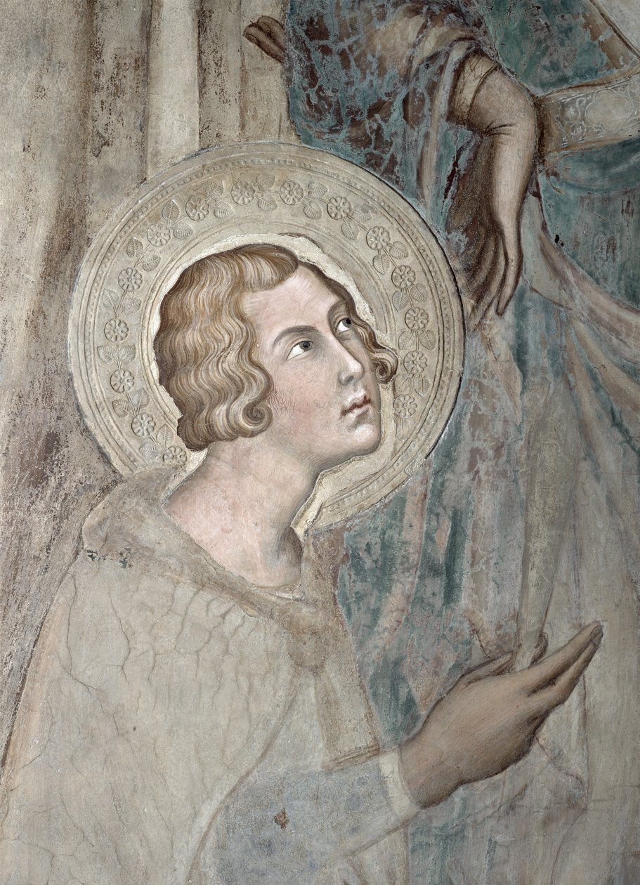 Maesta: St. Ansanus (detail) door Simone Martini
