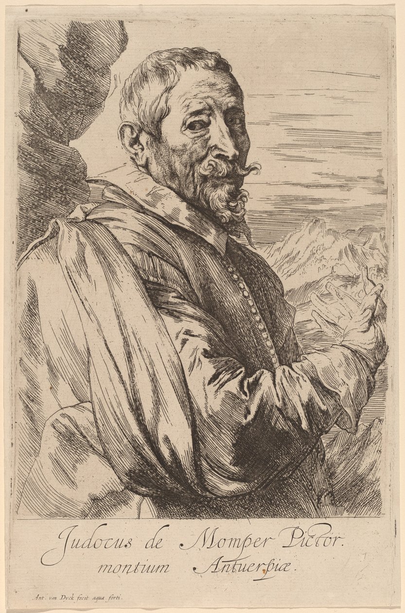 Jodocus de Momper door Sir Anthony van Dyck