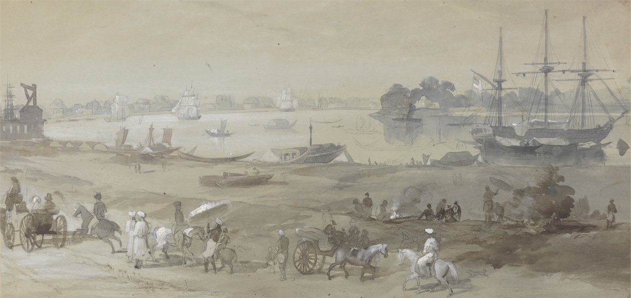 Garden Reach - Calcutta door Sir Charles DOyly