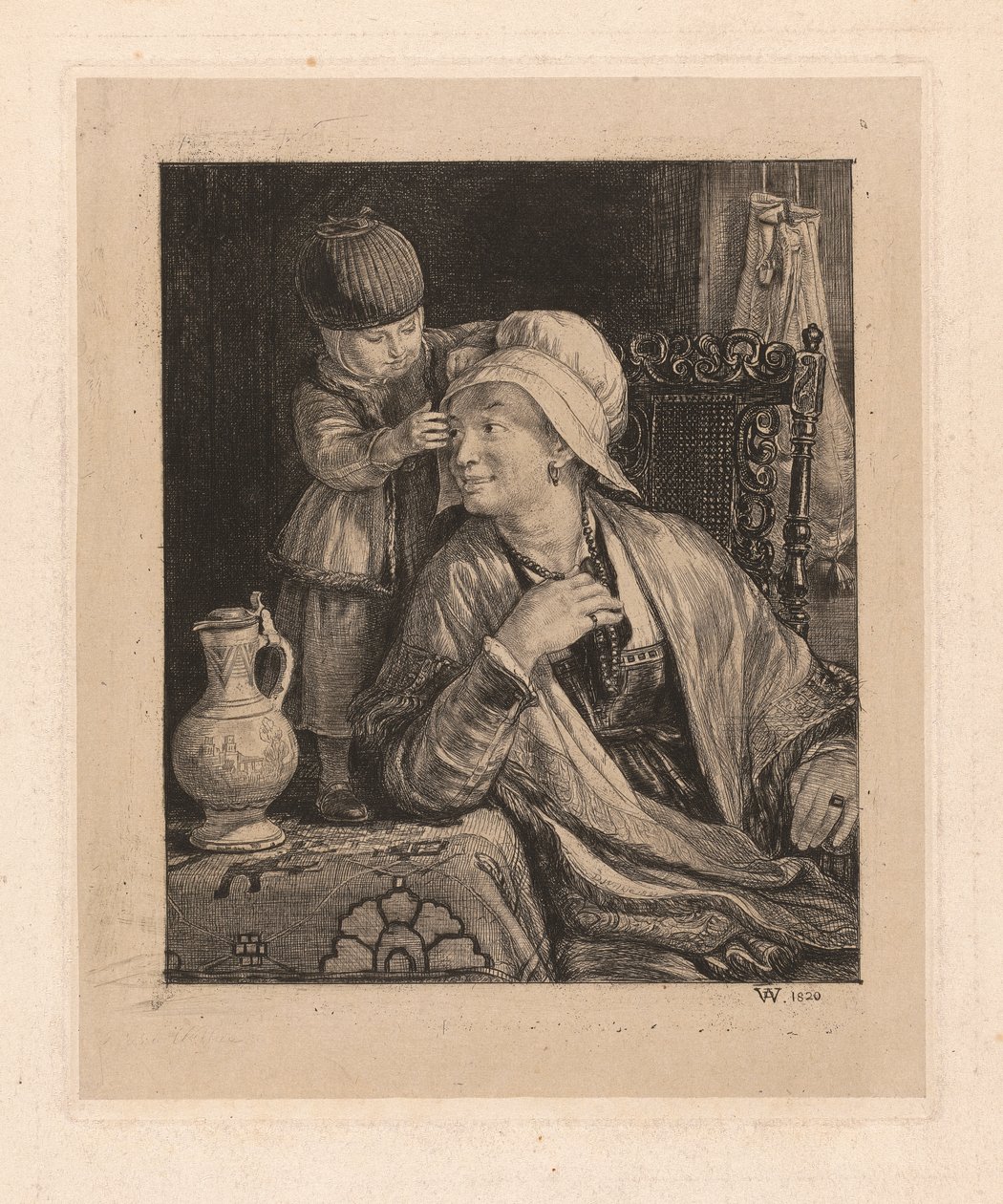 Moeder en kind door Sir David Wilkie