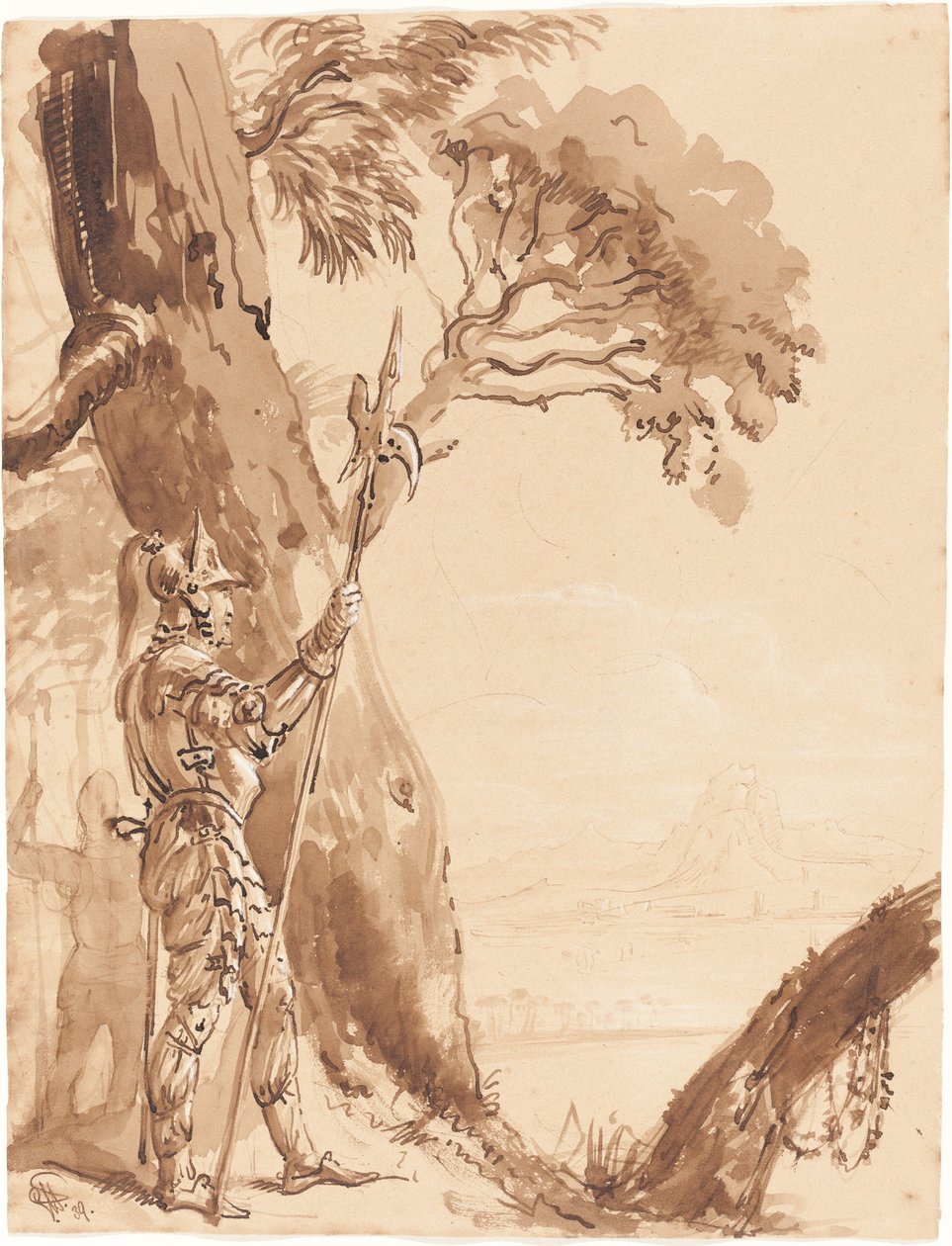 Bandieten op de uitkijk door Sir George Hayter