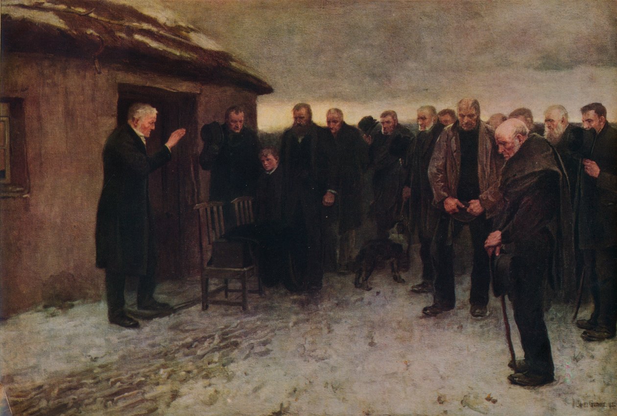 Een Highland begrafenis door James Guthrie