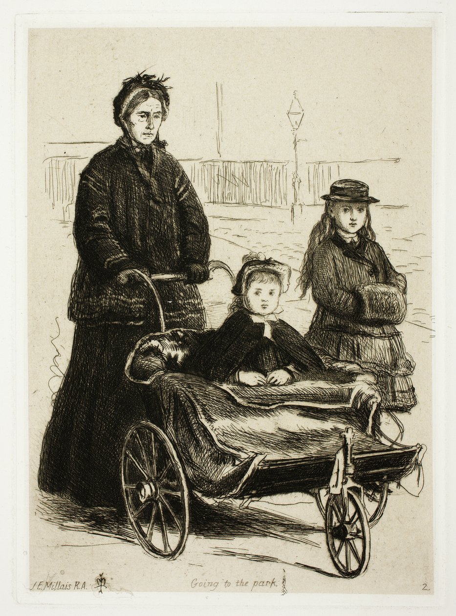 Naar het park door Sir John Everett Millais