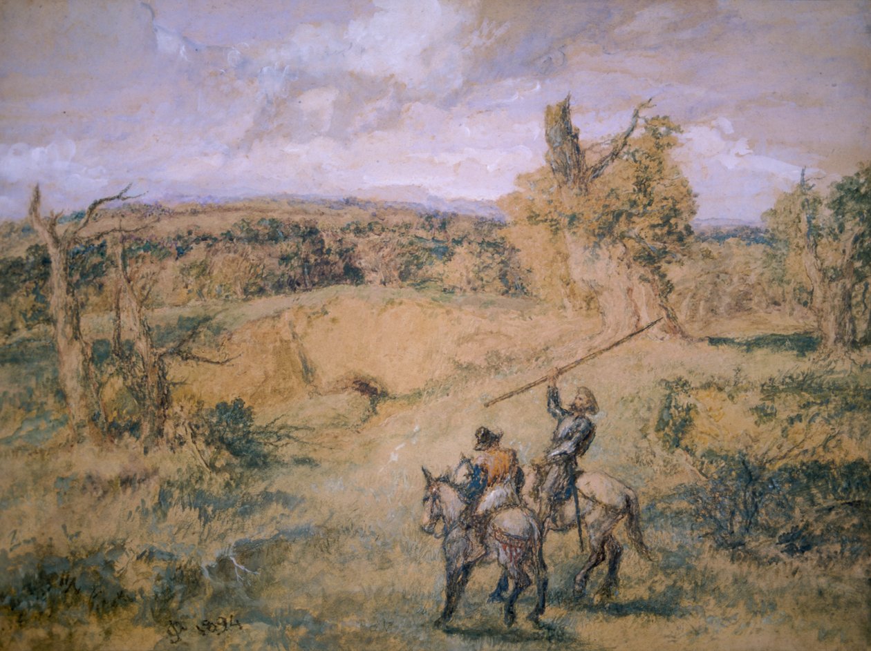 Don Quichot en Sancho Panza door Sir John Gilbert