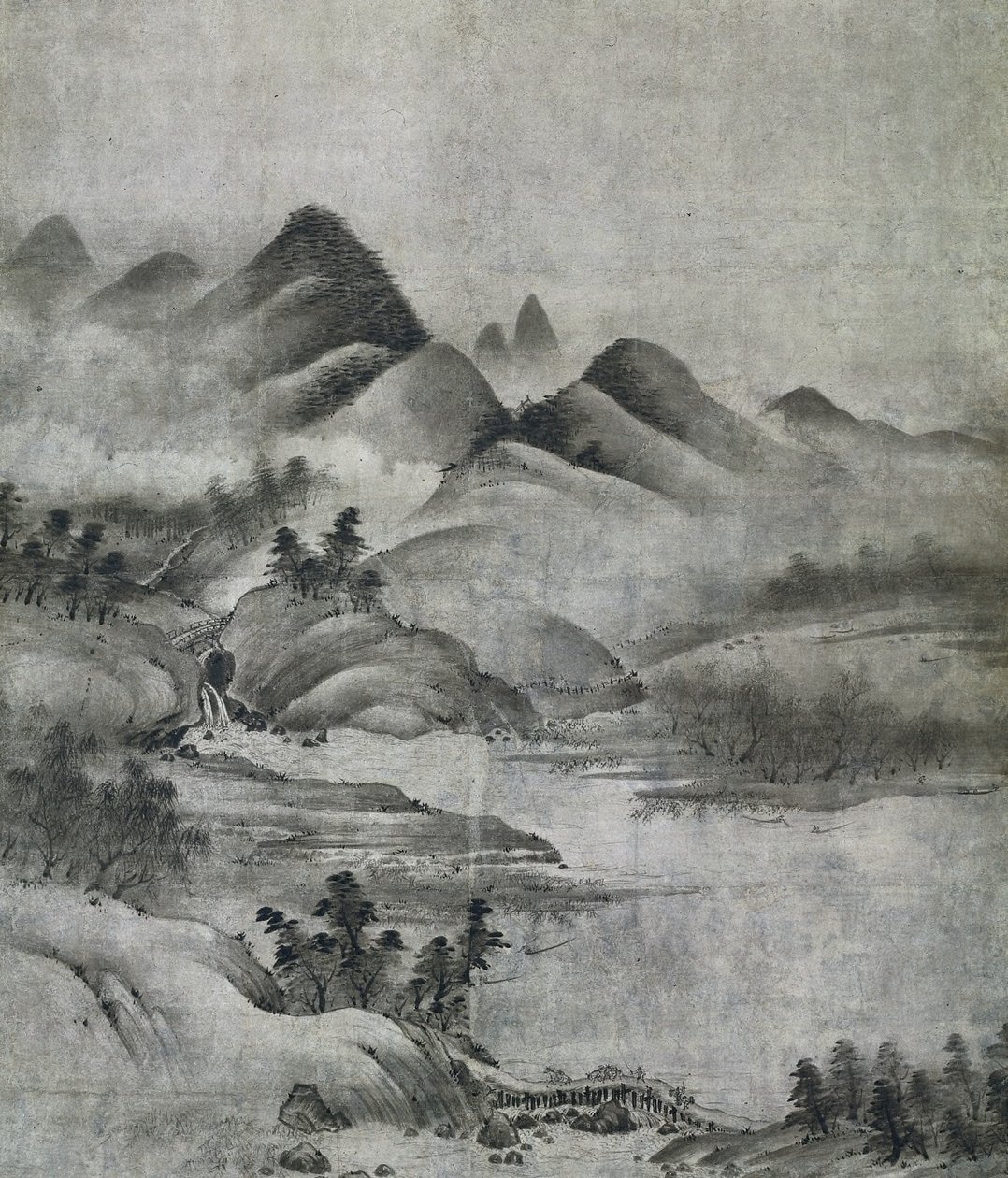 Landschap, 1500-1525 door Soami
