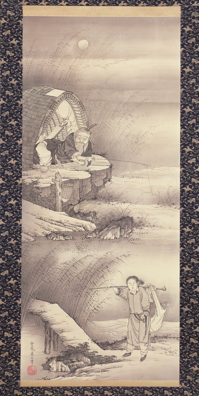 Lu Shang (Taigongwang) c.1775 door Soga Shohaku