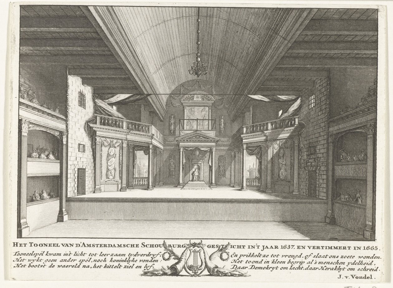 Het Theater van Jacob van Campen, 1658 door Solomon Savery