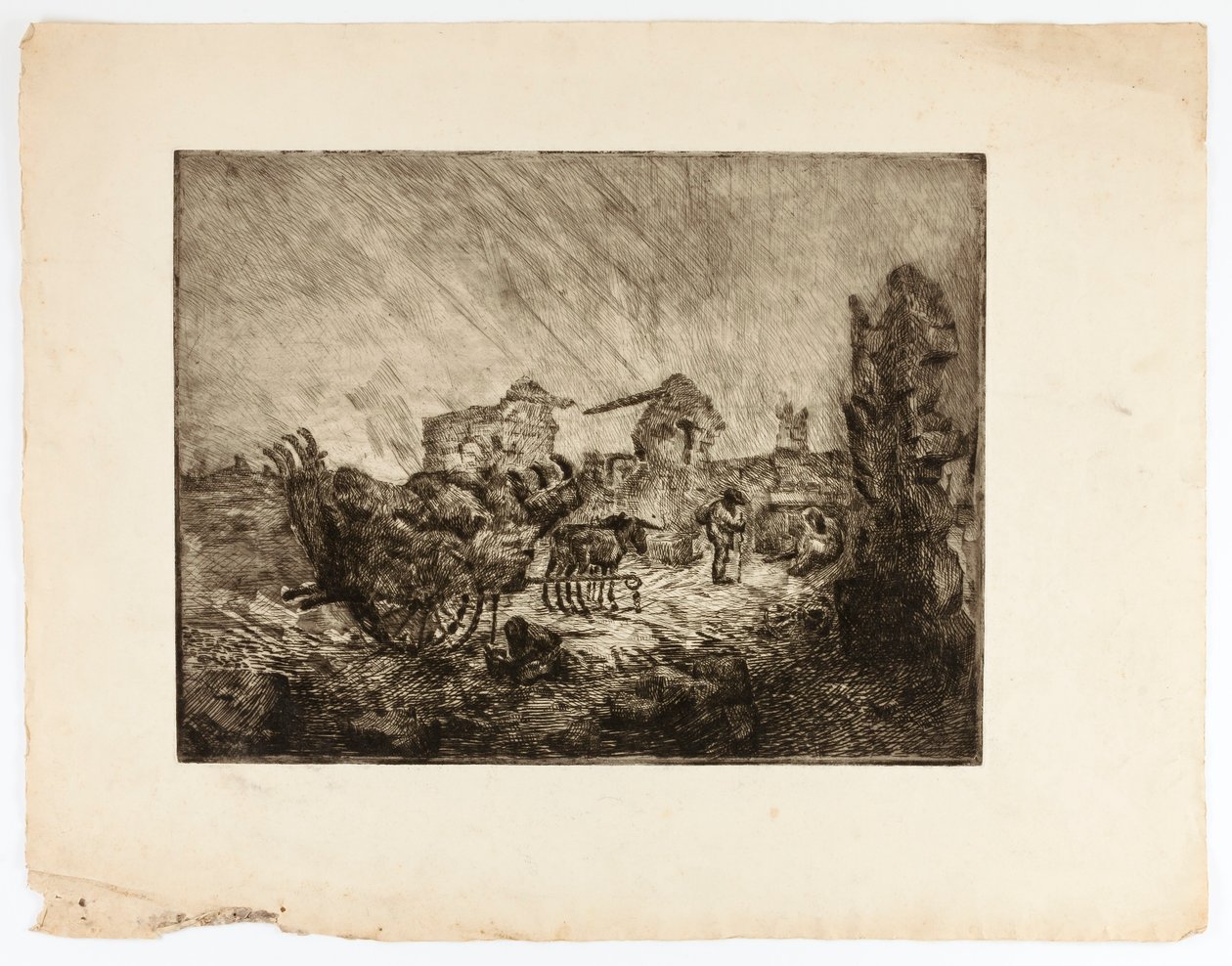 Kar en ruïnes door Solon H. Borglum